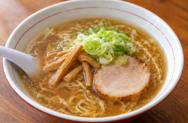 静岡県の焼津・藤枝・御前崎エリアのご当地グルメである、朝ラーメンの画像です。