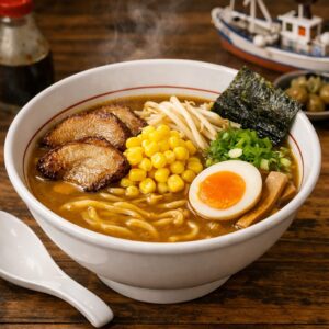 北海道の釧路・根室のご当地グルメの釧路カレーラーメンの画像です。