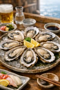北海道の厚岸エリアのご当地グルメの厚岸の牡蠣の画像です。